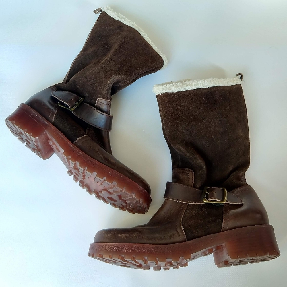 GAP brown leather boots 5